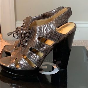 Coach pewter sandals. Worn once